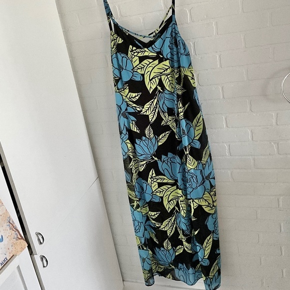 Maxi dress Fairy Floral print Chiffon Dark Romantic Fluid Flowy 3X - Picture 2 of 13